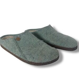 Birkenstock Shoes Women's 6 Zermatt Wool Felt Shearling Slipper Clog Green EU 37